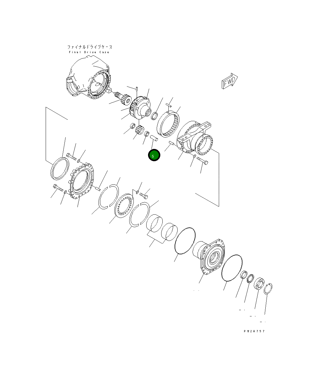 Палец 23B-22-31880 Komatsu