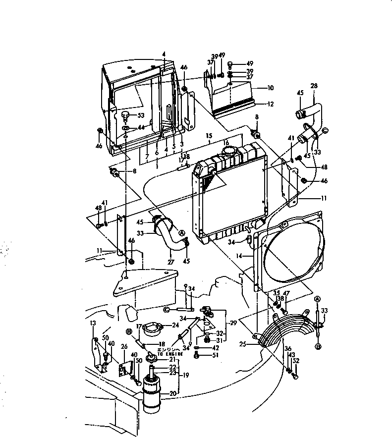 Радиатор YM119233-44510 Komatsu