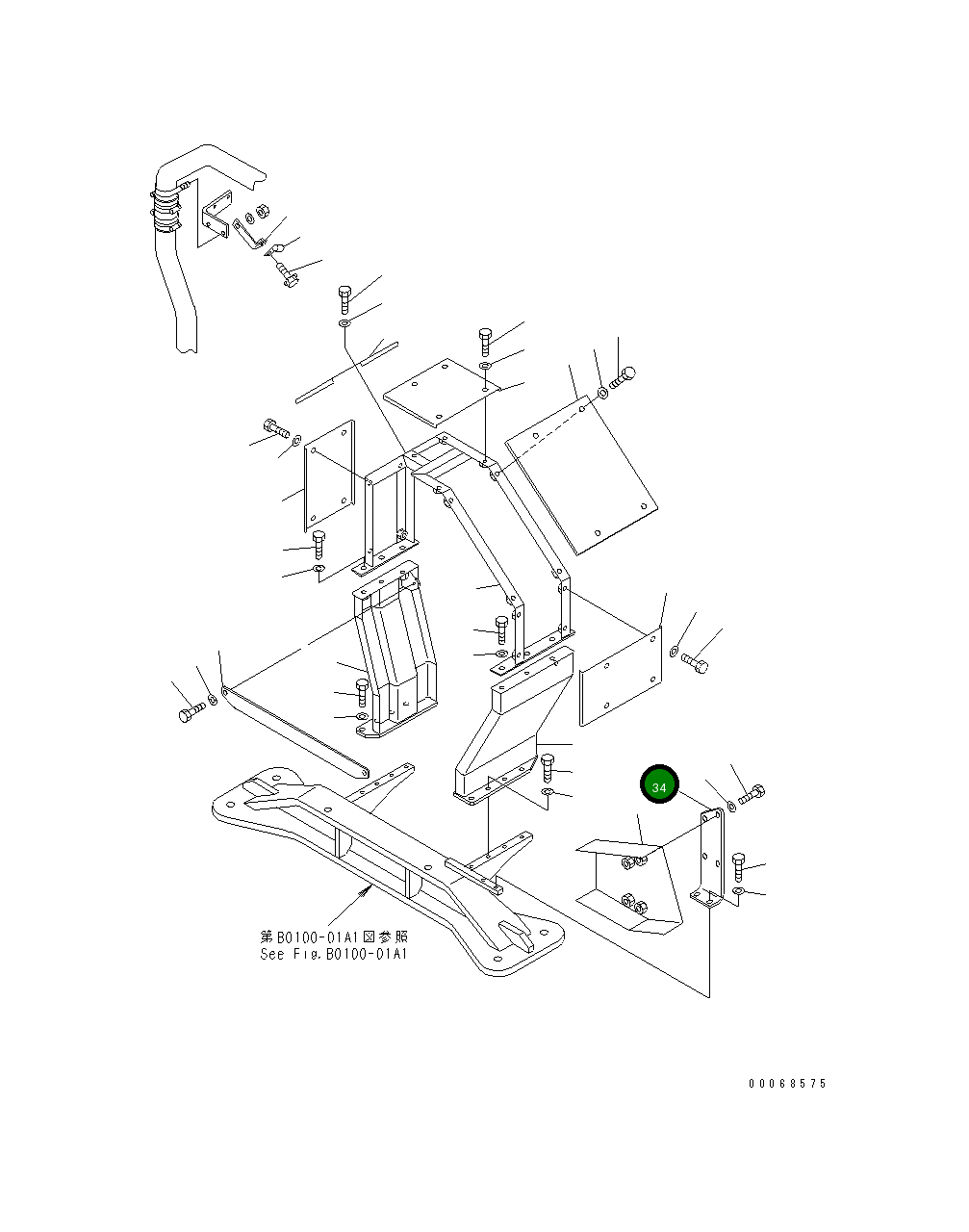 Кронштейн 42C-Z89-3840 Komatsu