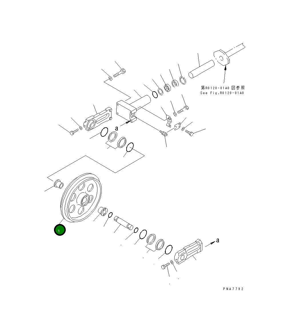 Направляющее колесо 20T-30-72511 Komatsu