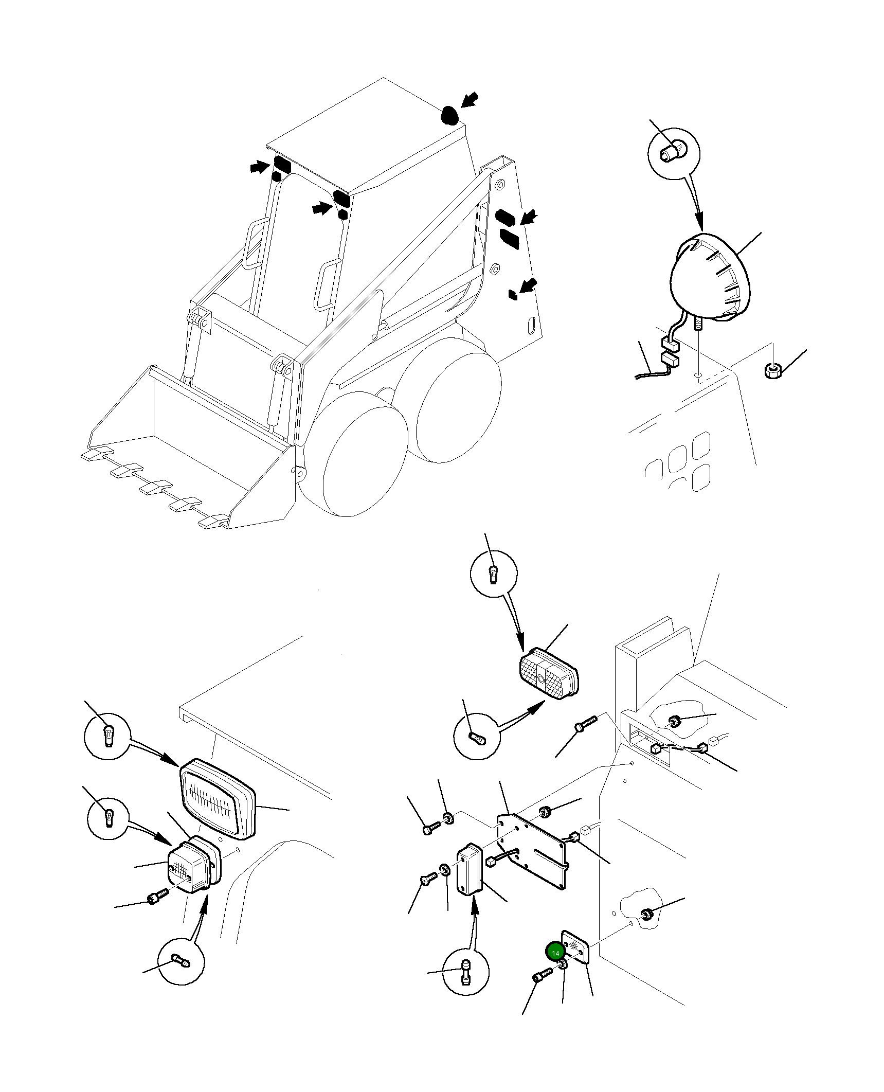 Лампа 885111052 Komatsu