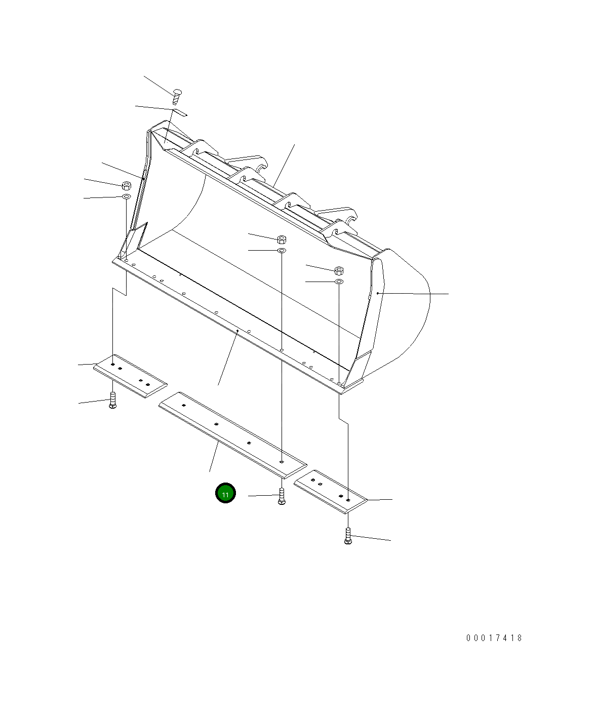Кромка 42Y-70-H2N60 Komatsu