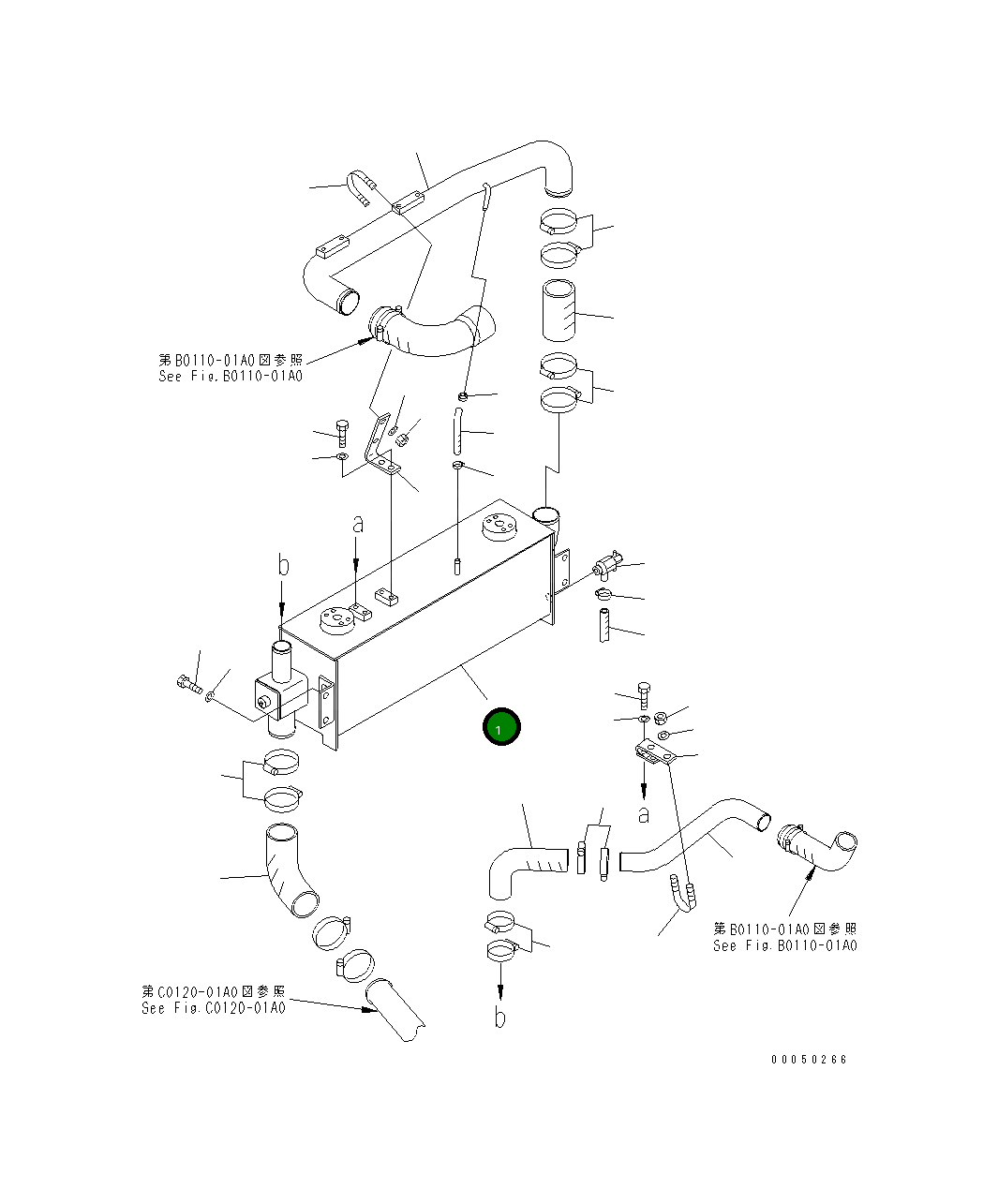 Масляный радиатор 56D-03-11310 Komatsu