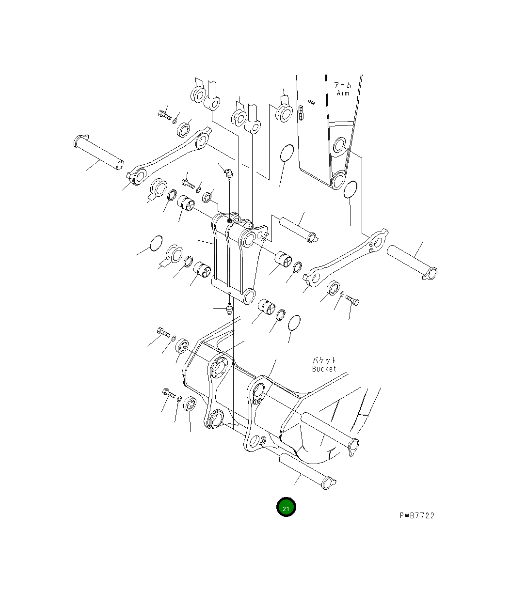 Палец 21N-70-33161 Komatsu