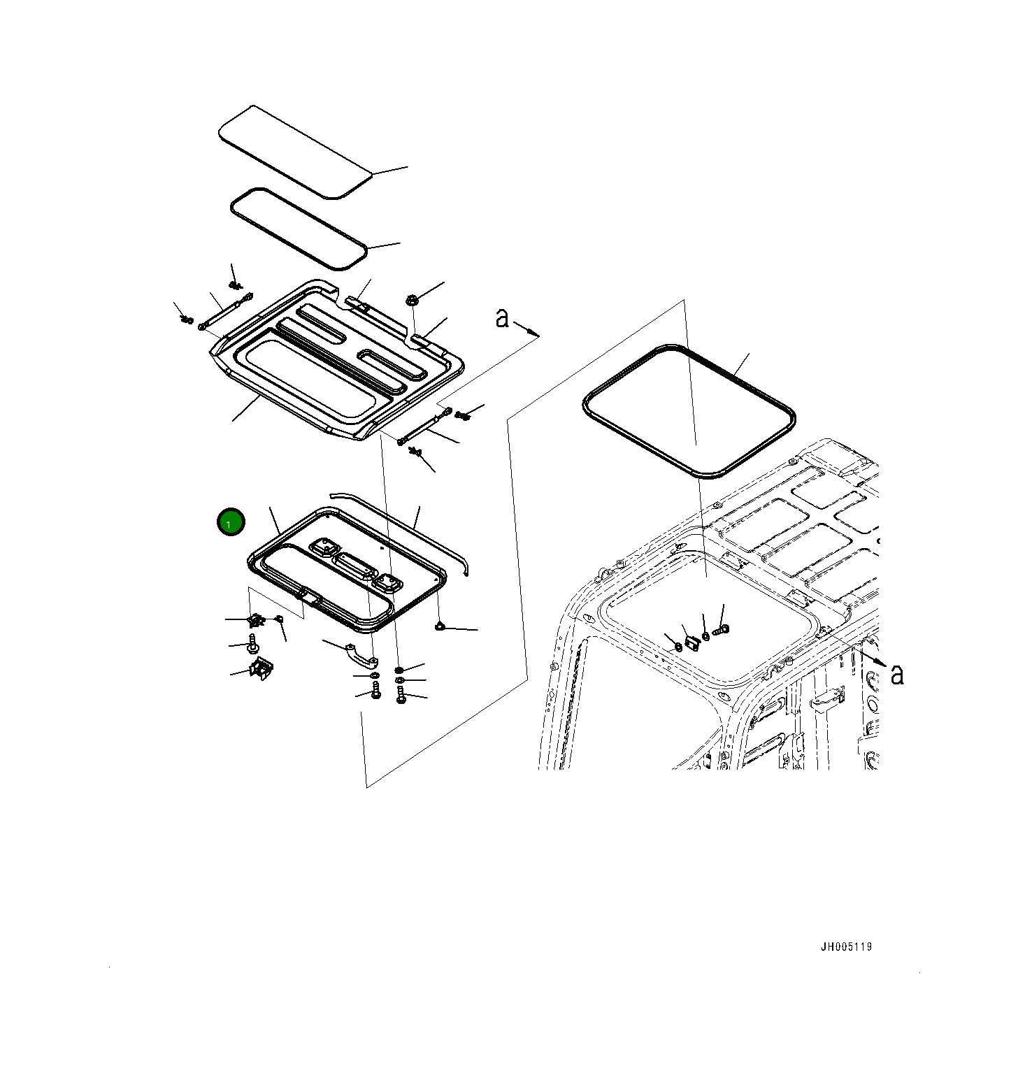 Крыша 2A55312411 Komatsu