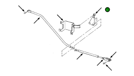Коромысло тяги дросселя 1277 968 H91 Komatsu
