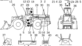 Наклейка 421-93-21320 Komatsu