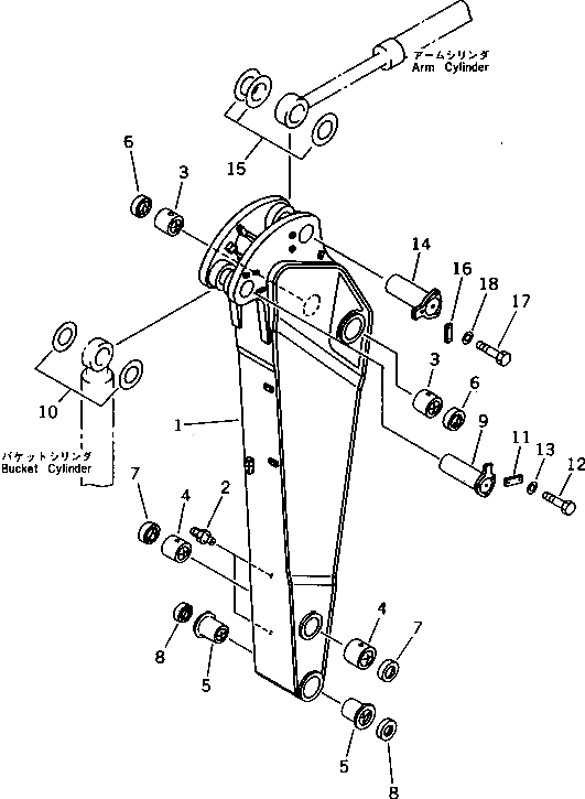 Палец 21N-70-12142 Komatsu