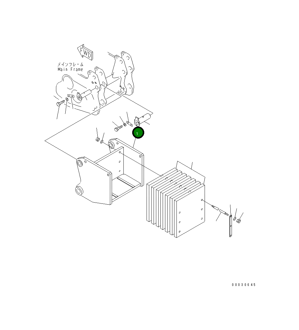 Кронштейн 198-69-61110 Komatsu