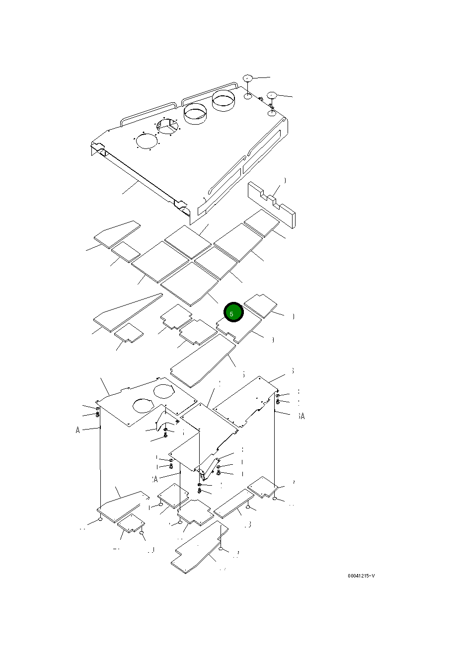Лист 198-54-73141 Komatsu