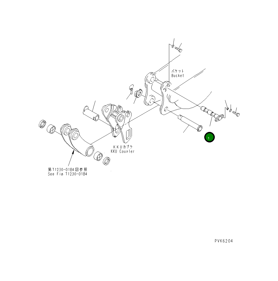 Палец 21X-70-23350 Komatsu