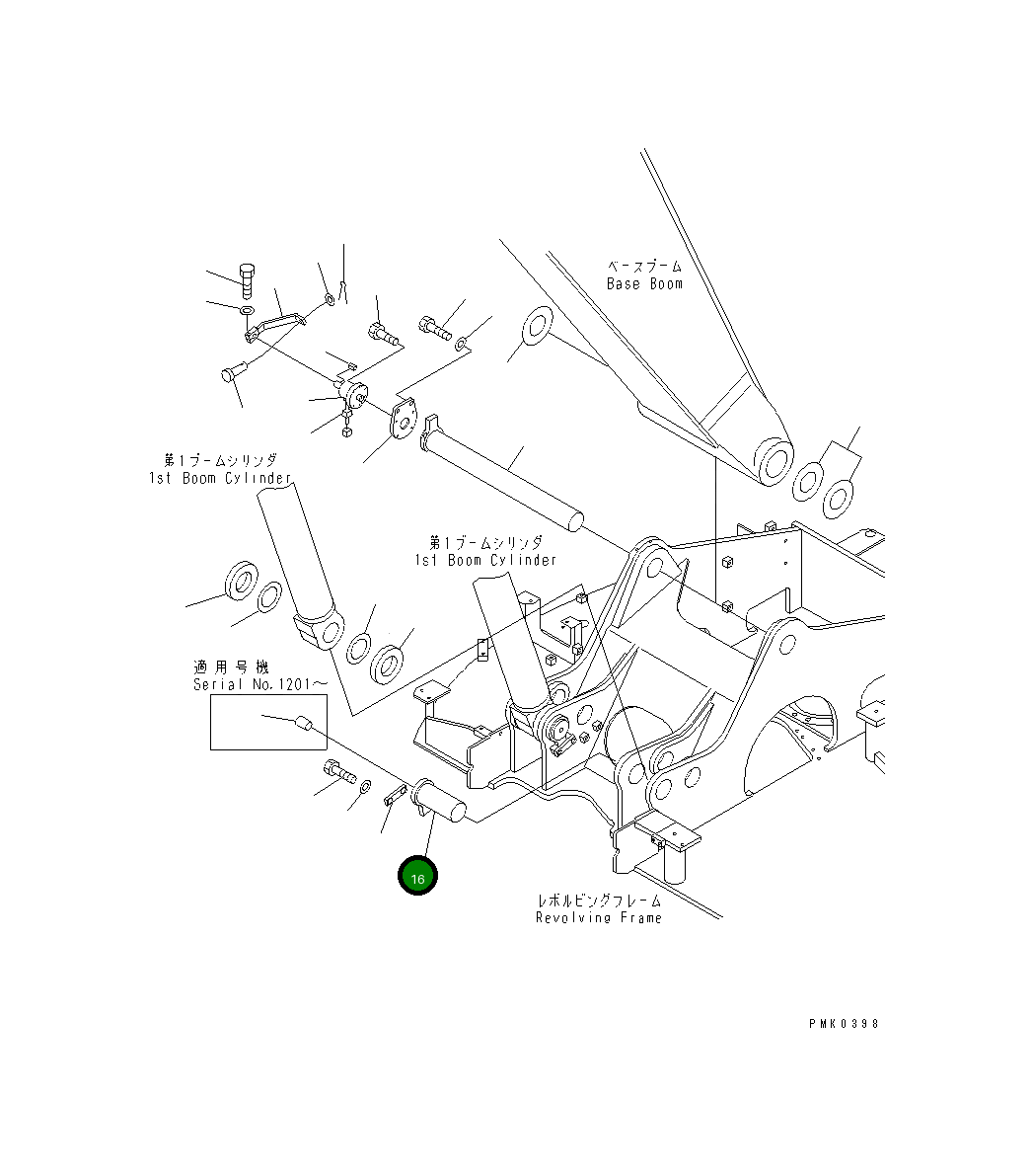 Палец 21J-70-11680 Komatsu
