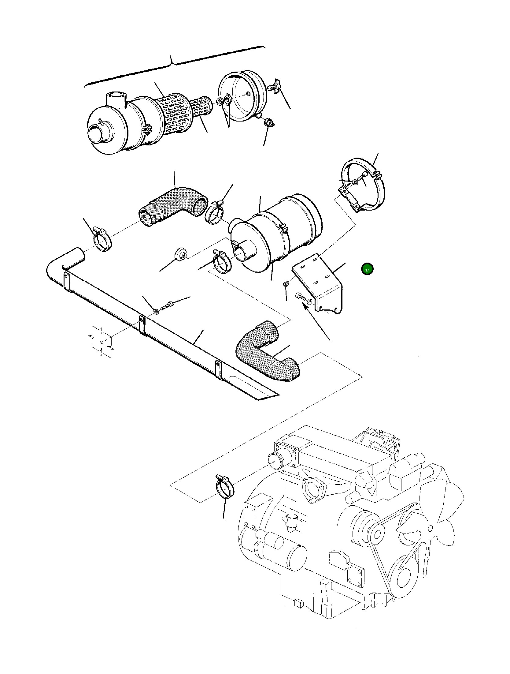 Опора фильтра 21D-02-11140 Komatsu