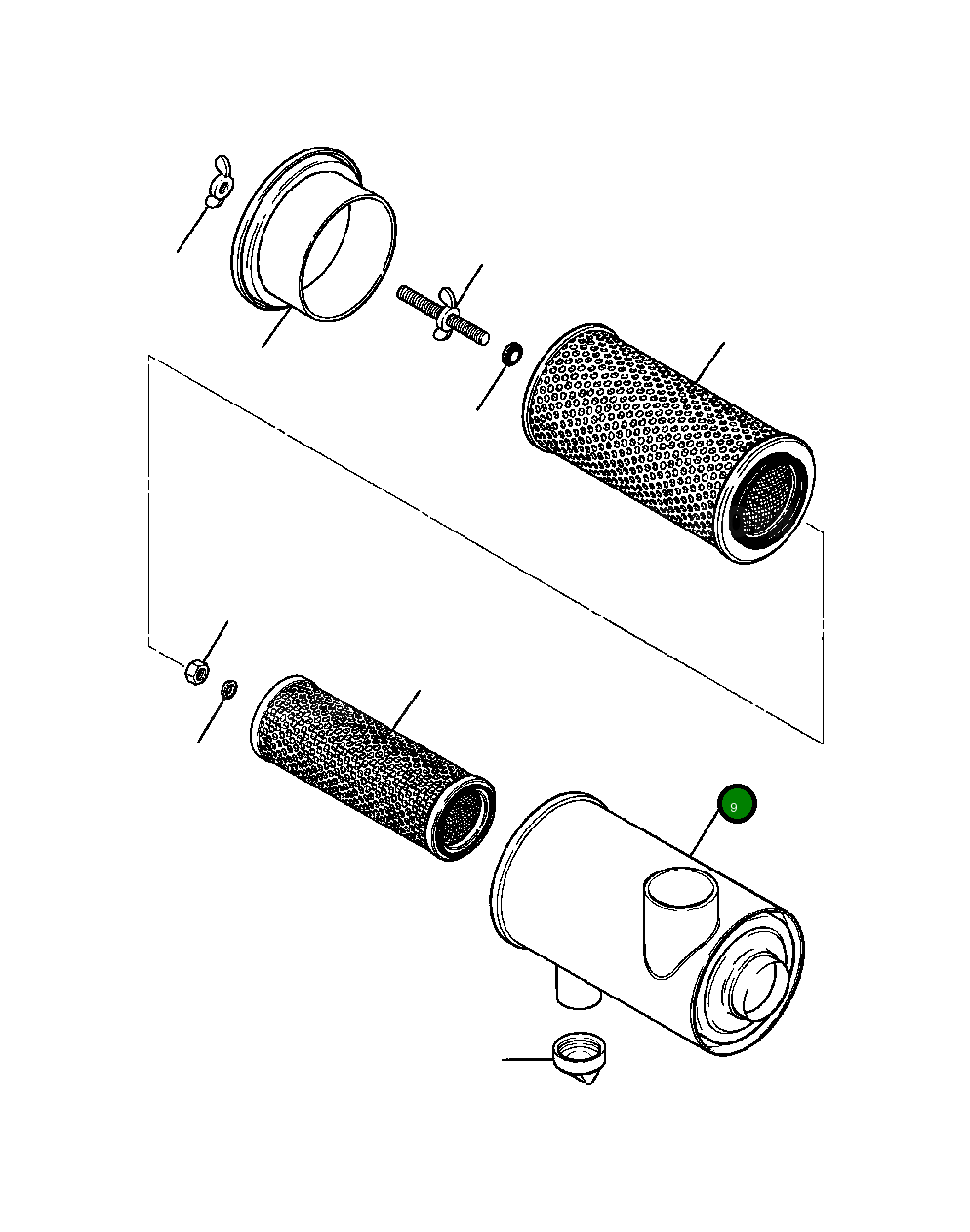 Корпус 1298 057 H1 Komatsu