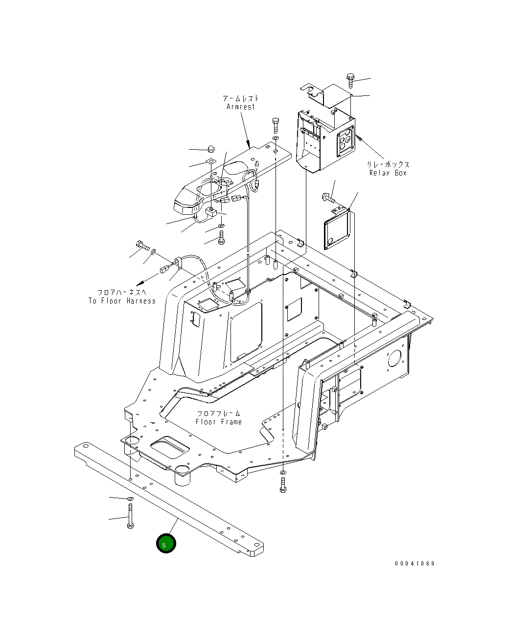Опора 198-54-74111 Komatsu