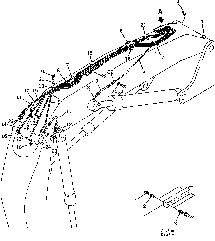 Трубка 208-72-35160 Komatsu