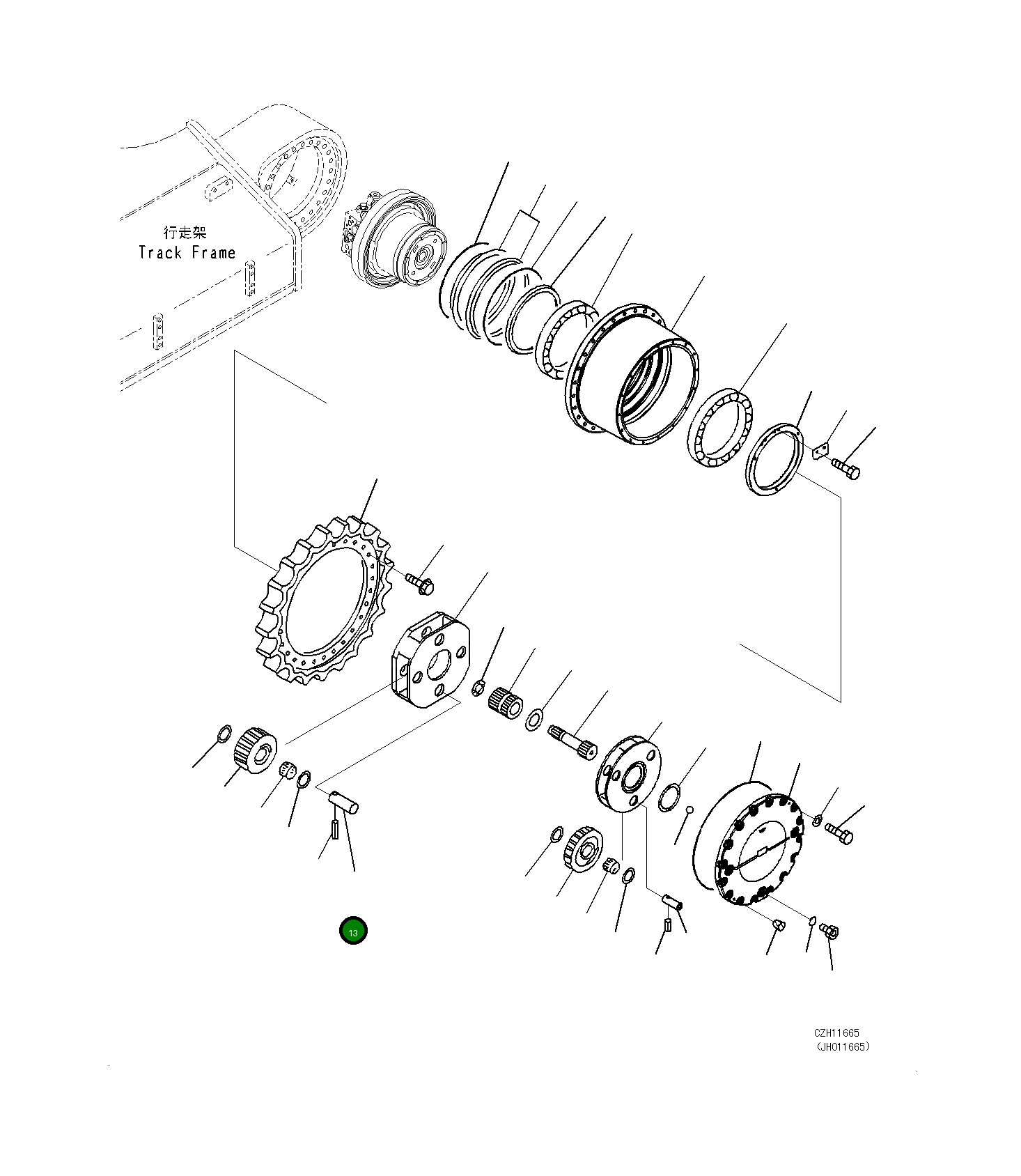 Палец 208-27-71250 Komatsu