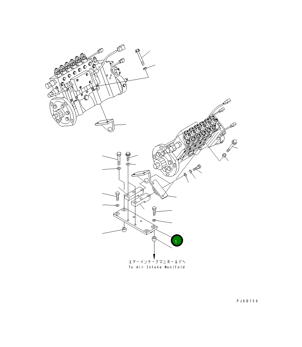 Кронштейн 6166-73-2210 Komatsu