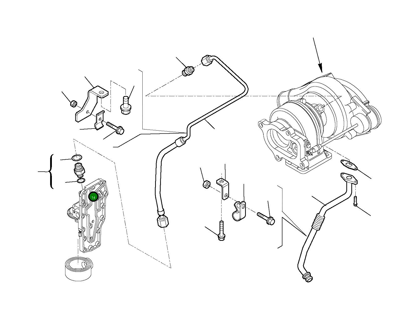 Кронштейн EA504055059 Komatsu