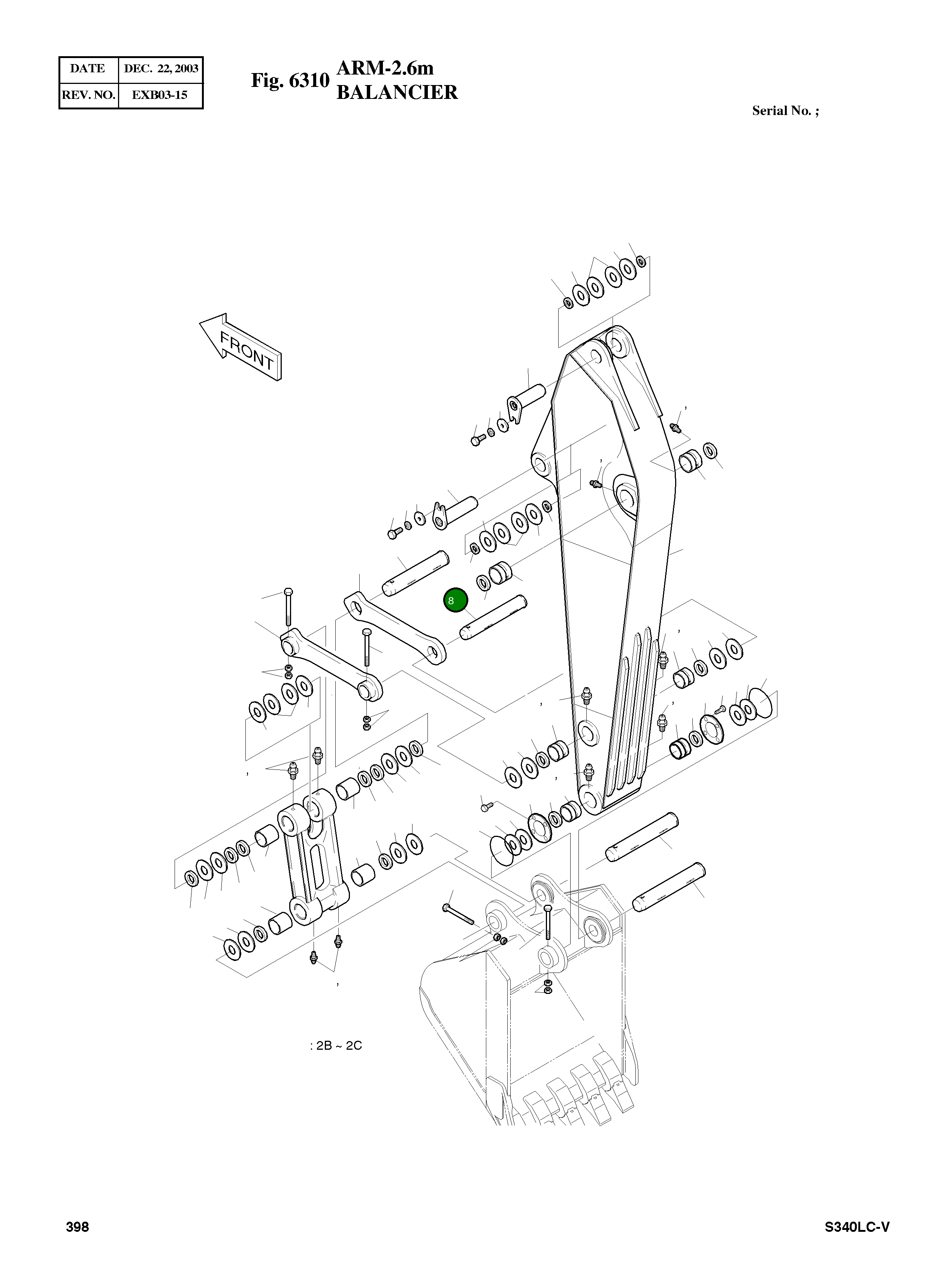 Палец 2123-2351A Komatsu