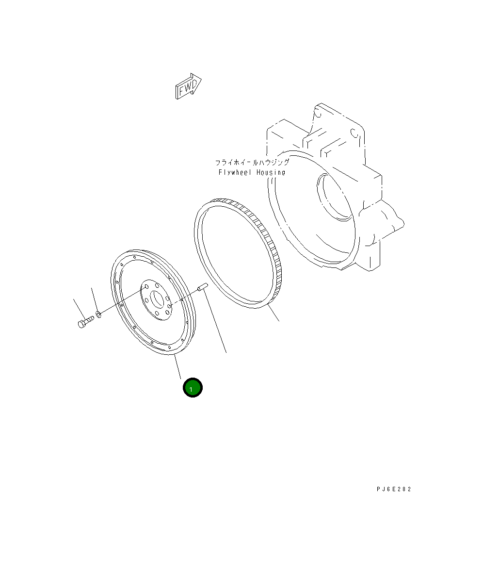 Маховик 6156-31-4651 Komatsu
