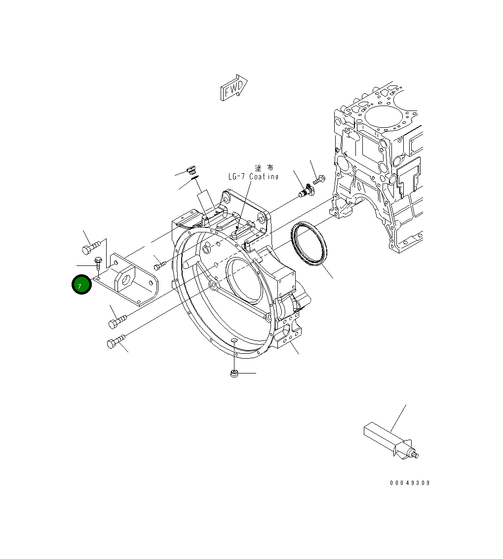 Кронштейн 6251-21-3990 Komatsu