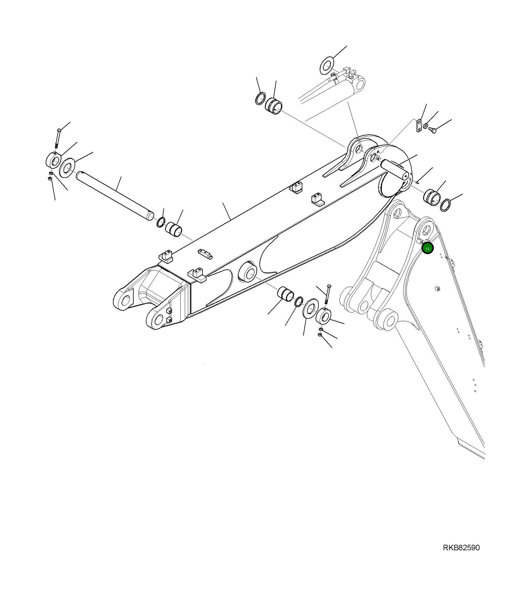 Палец 22E-70-21620 Komatsu