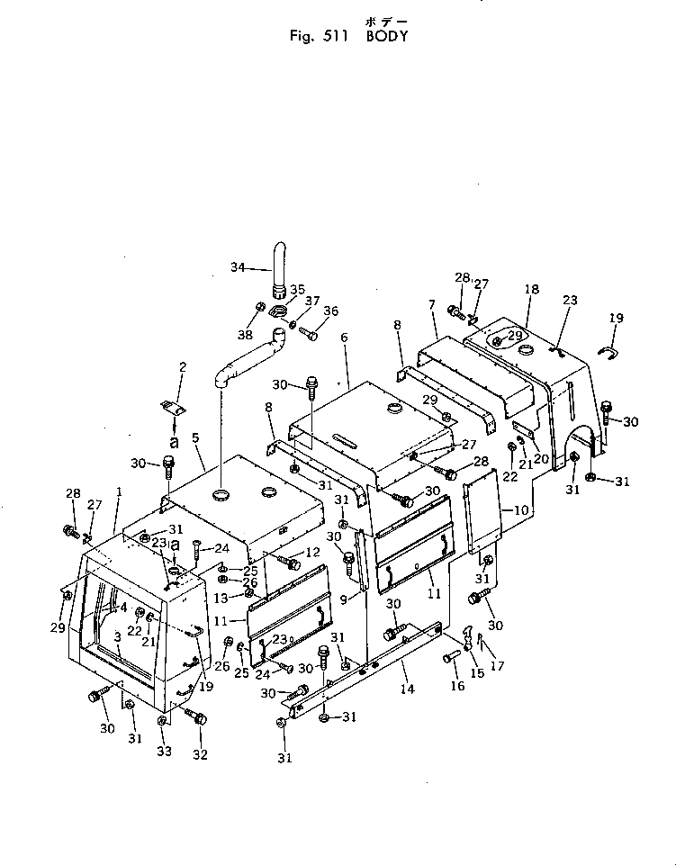 Корпус, в сборе M720230100601 Komatsu
