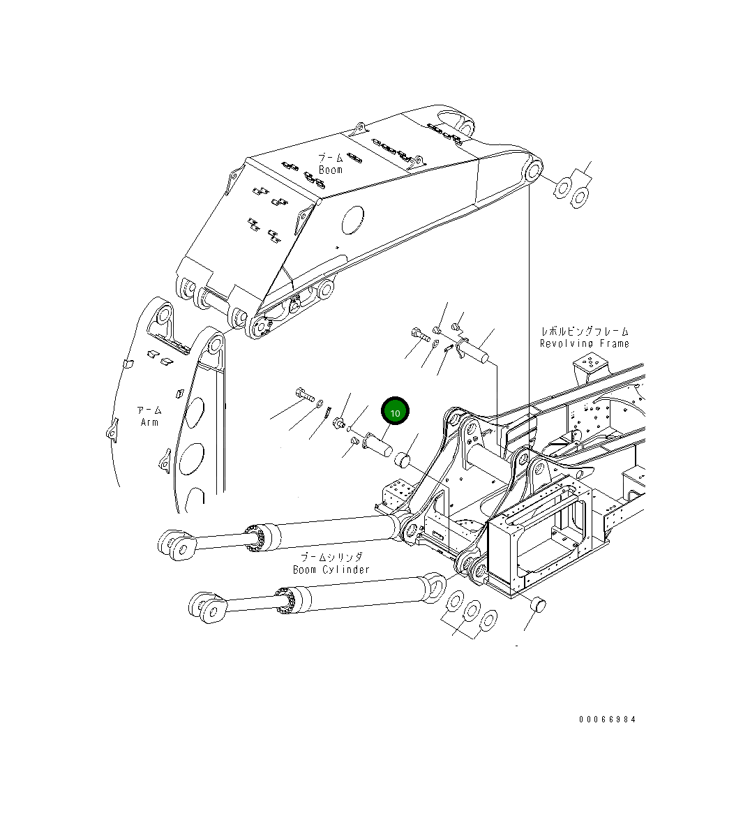 Палец 21T-72-31190 Komatsu