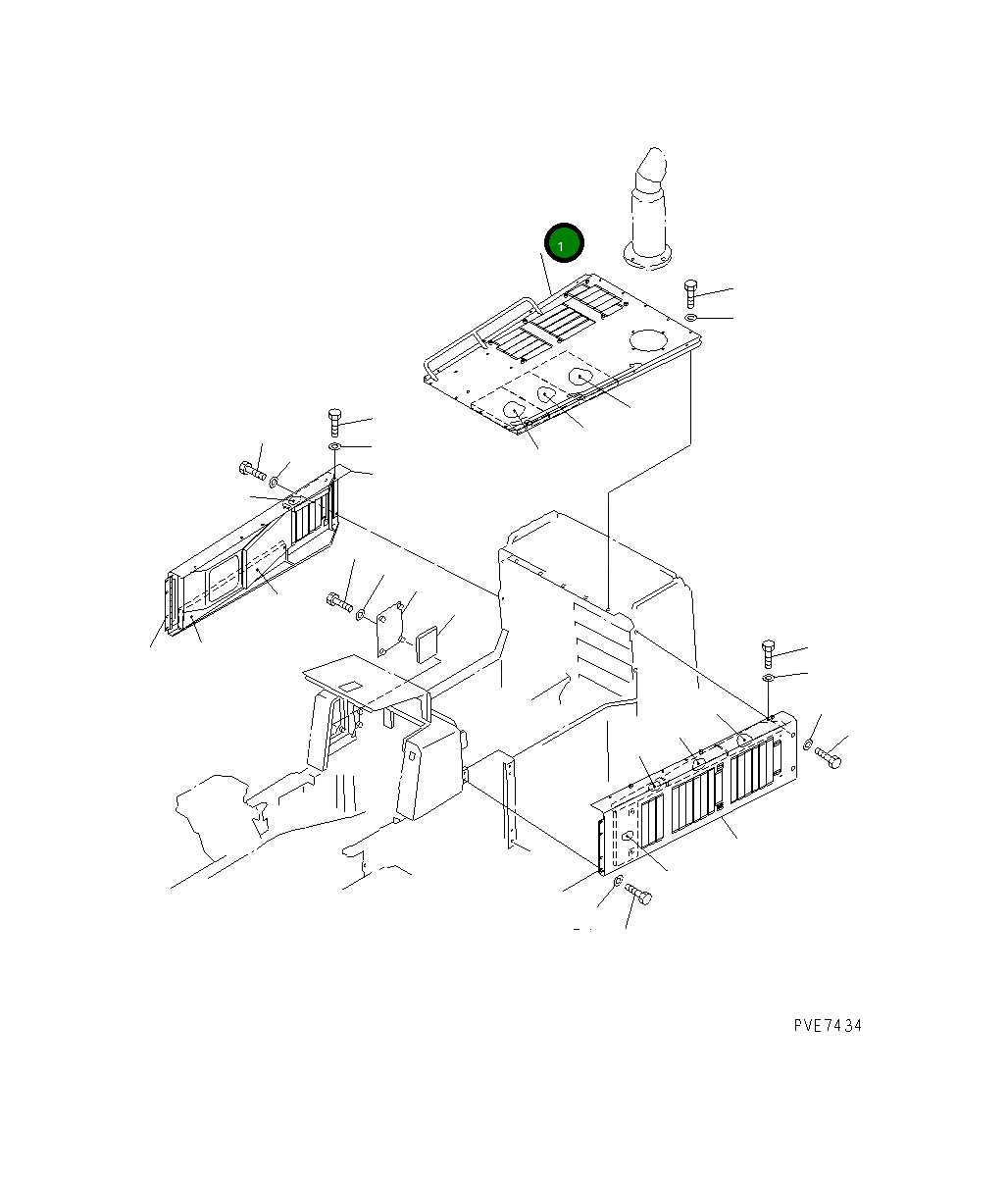 Капот 426-Z84-2131 Komatsu