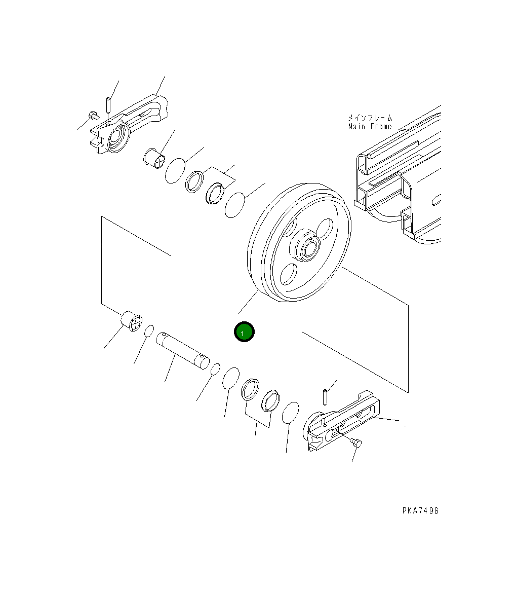 Направляющее колесо 124-30-51111 Komatsu