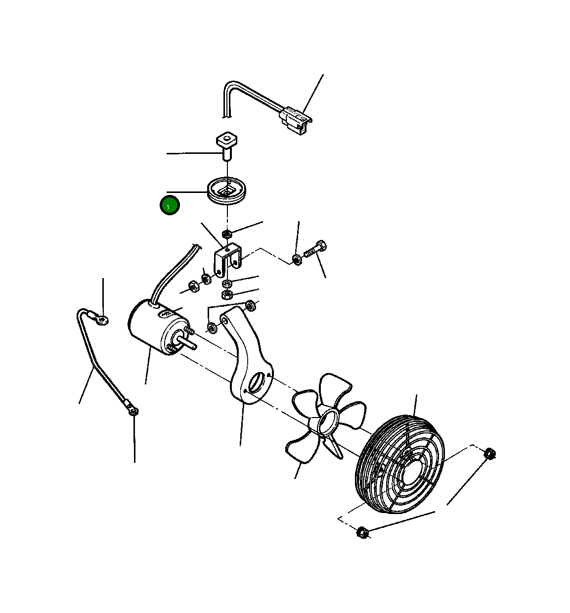 Основание вентилятора 1249 301 H91 Komatsu