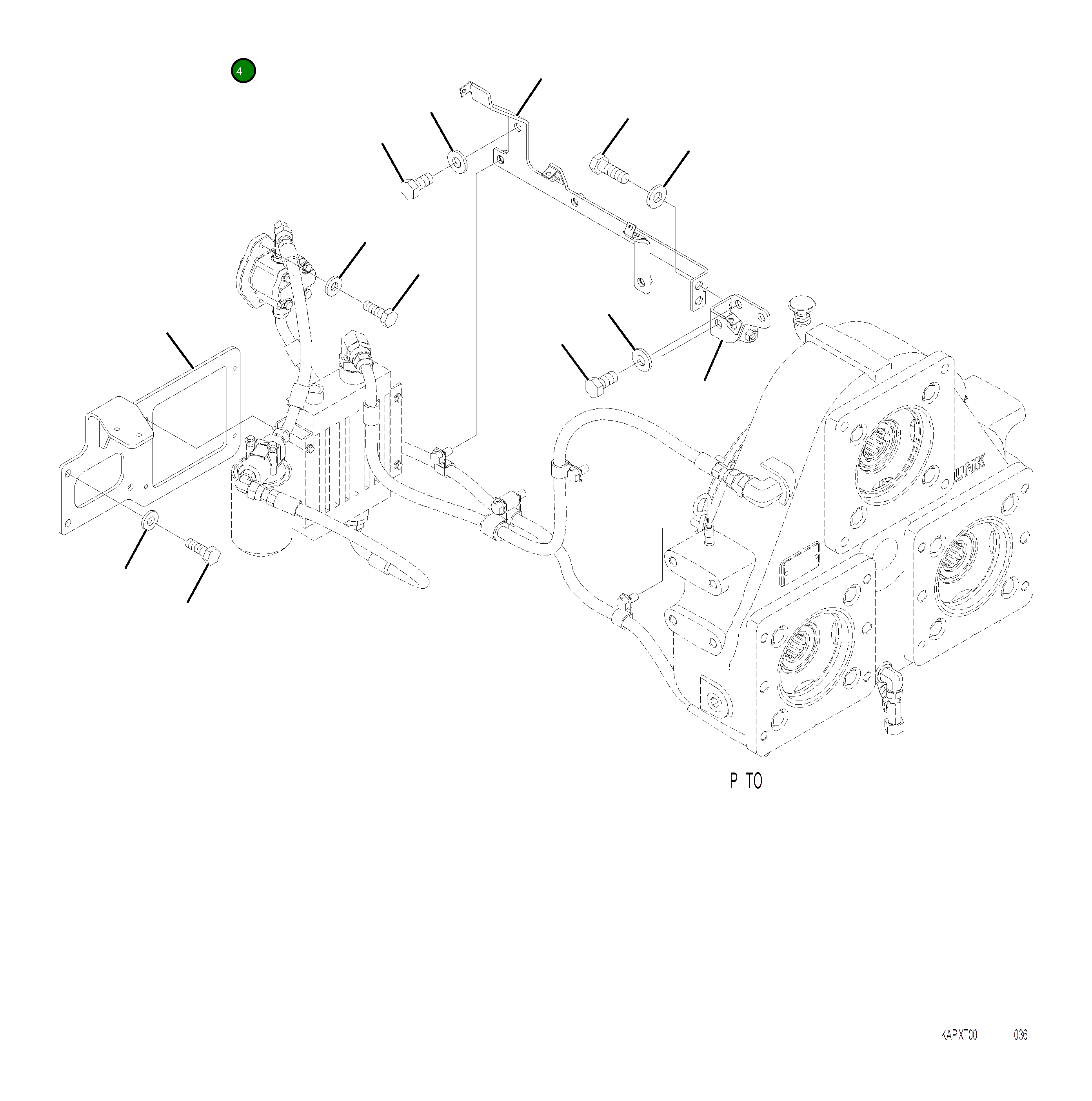 Кронштейн 4A1-62-24461 Komatsu