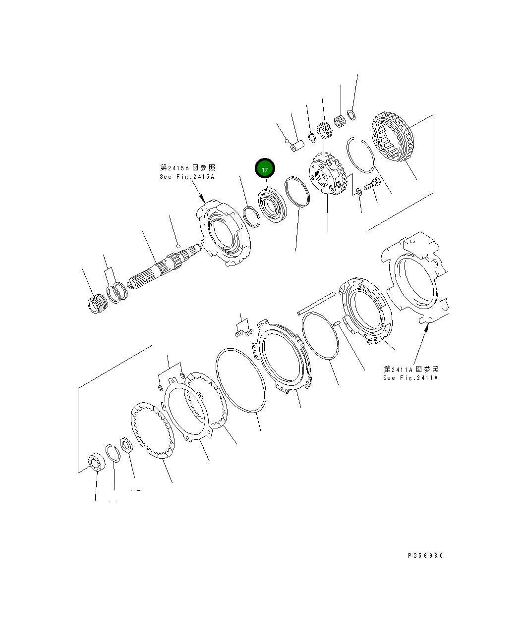 Клетка 234-15-22370 Komatsu