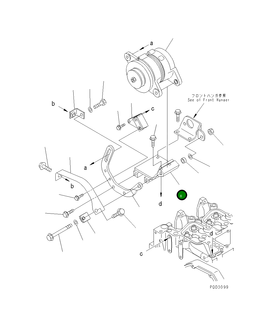 Кронштейн 6732-81-6910 Komatsu