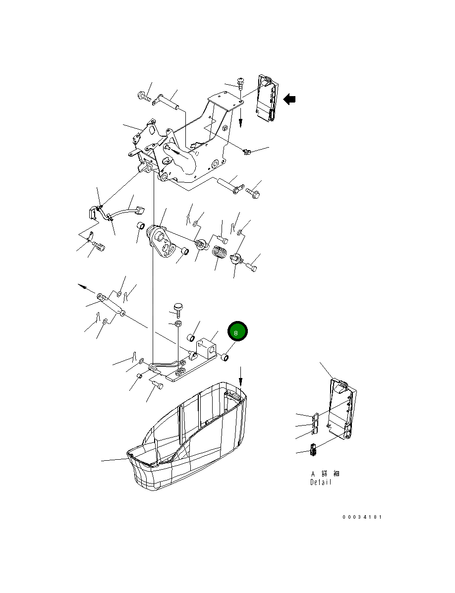 Кронштейн 20J-43-1214A Komatsu