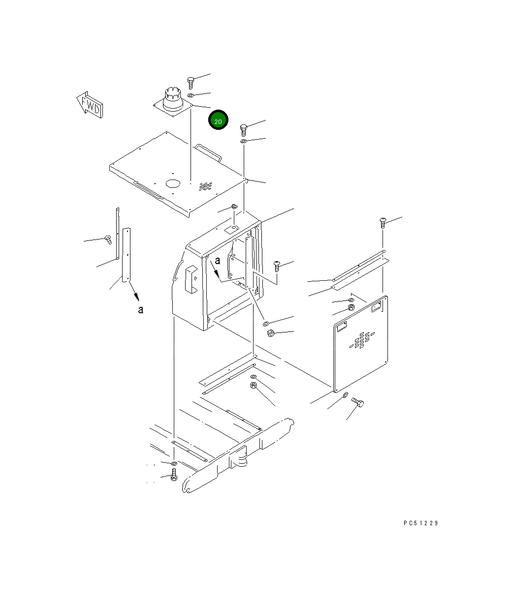 Опора 23C-54-15140 Komatsu