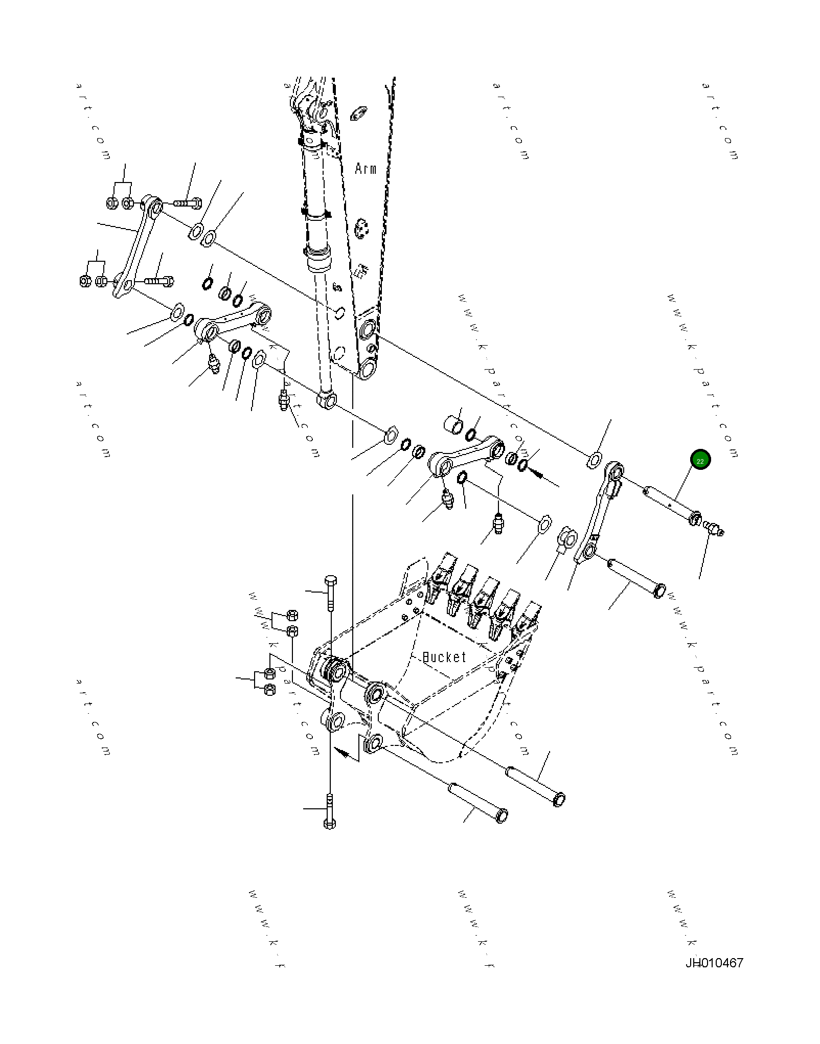 Палец 21K-70-23241 Komatsu