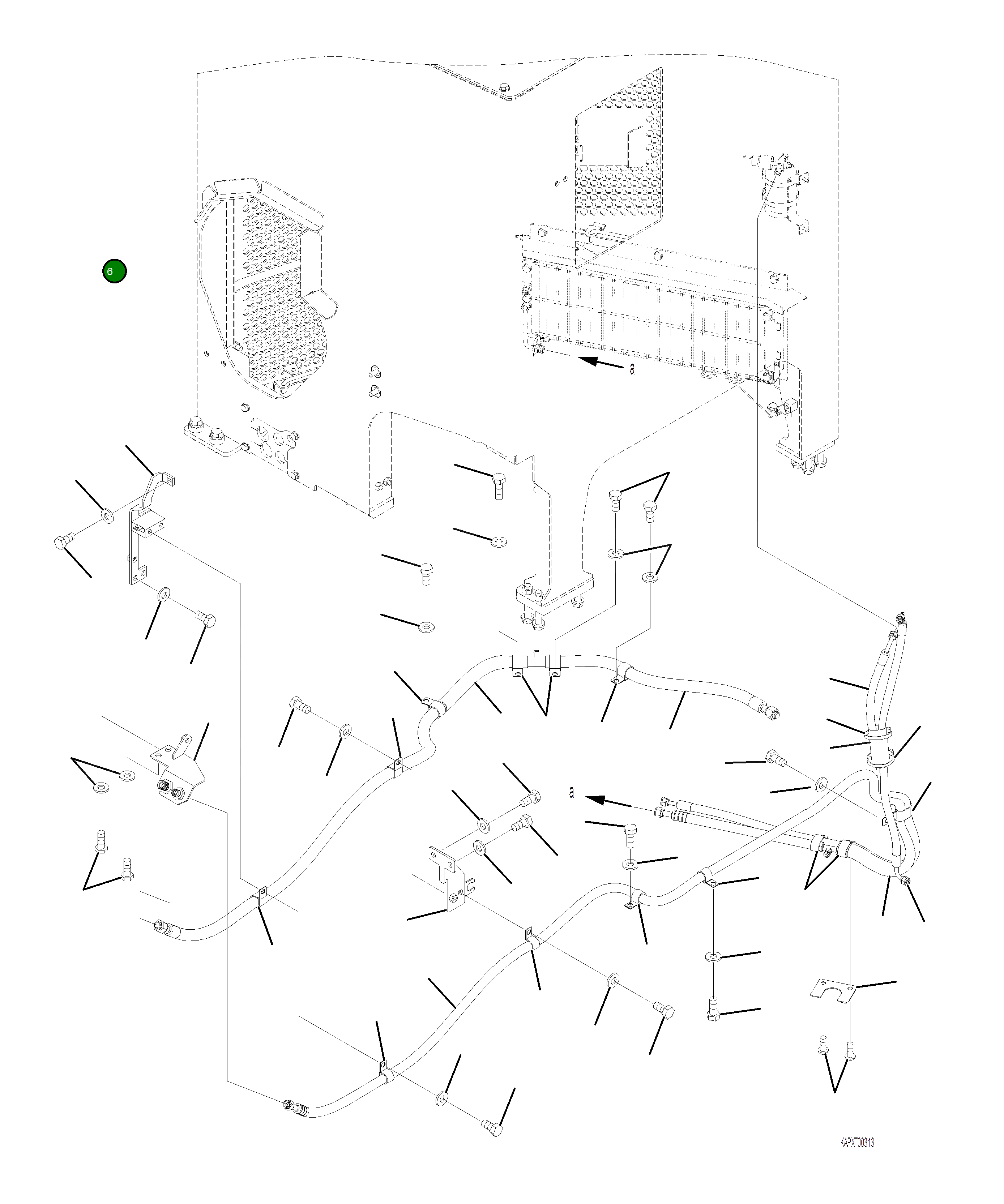 Кронштейн 4A1-54-26322 Komatsu