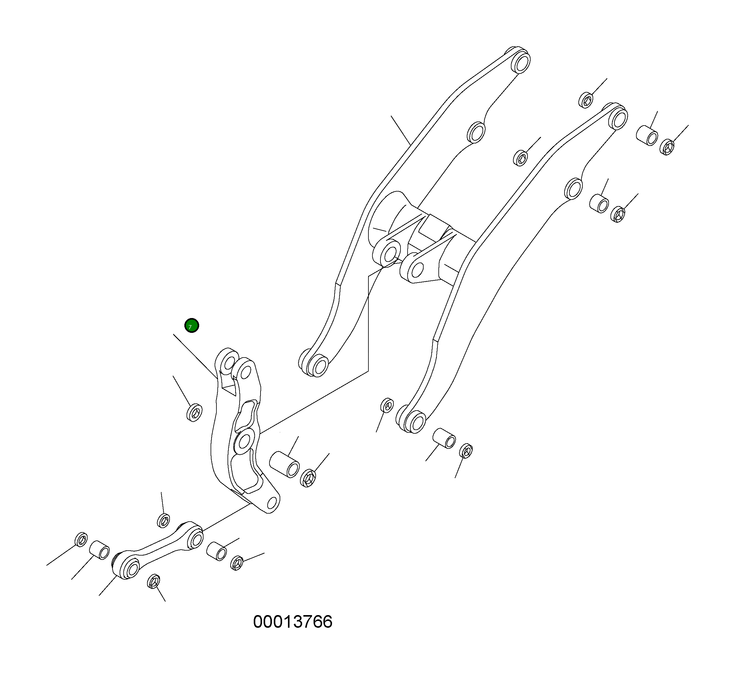 Коромысло 425-70-H1190 Komatsu