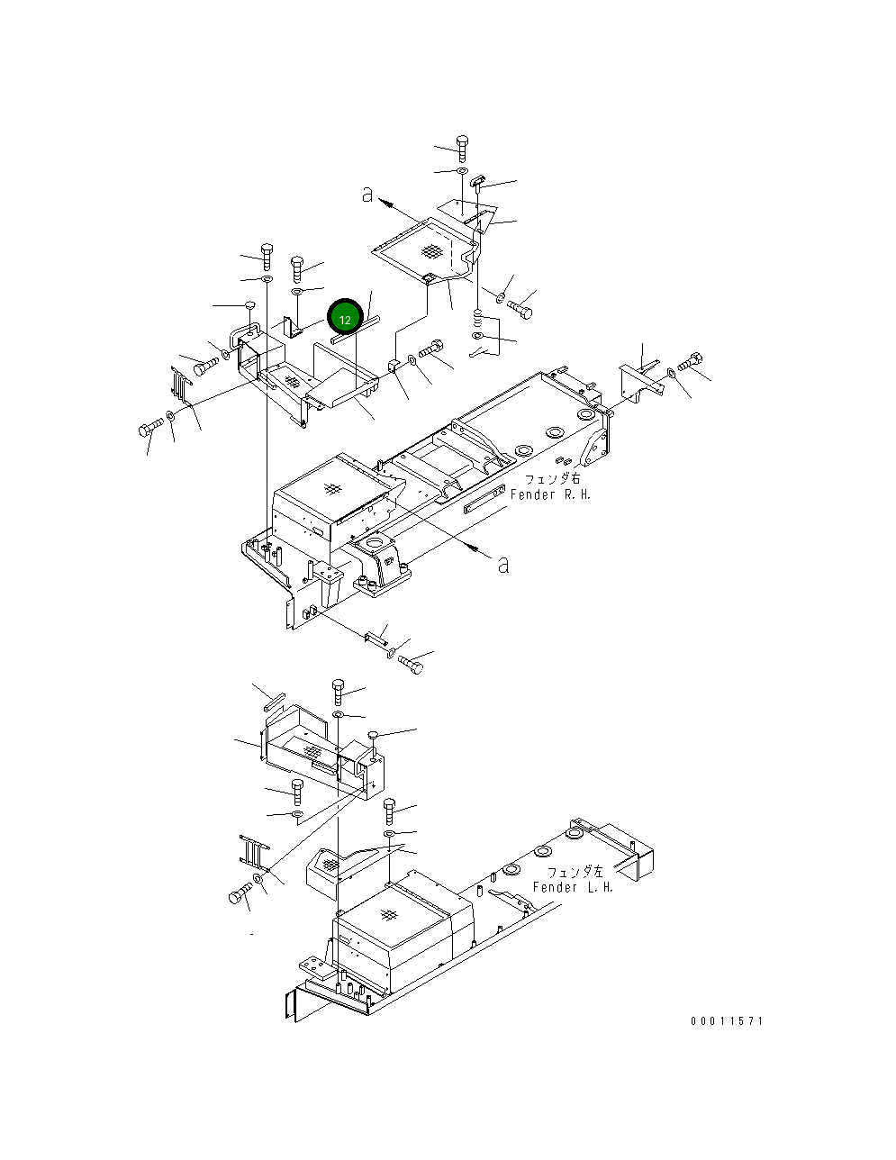 Кронштейн 198-54-72261 Komatsu