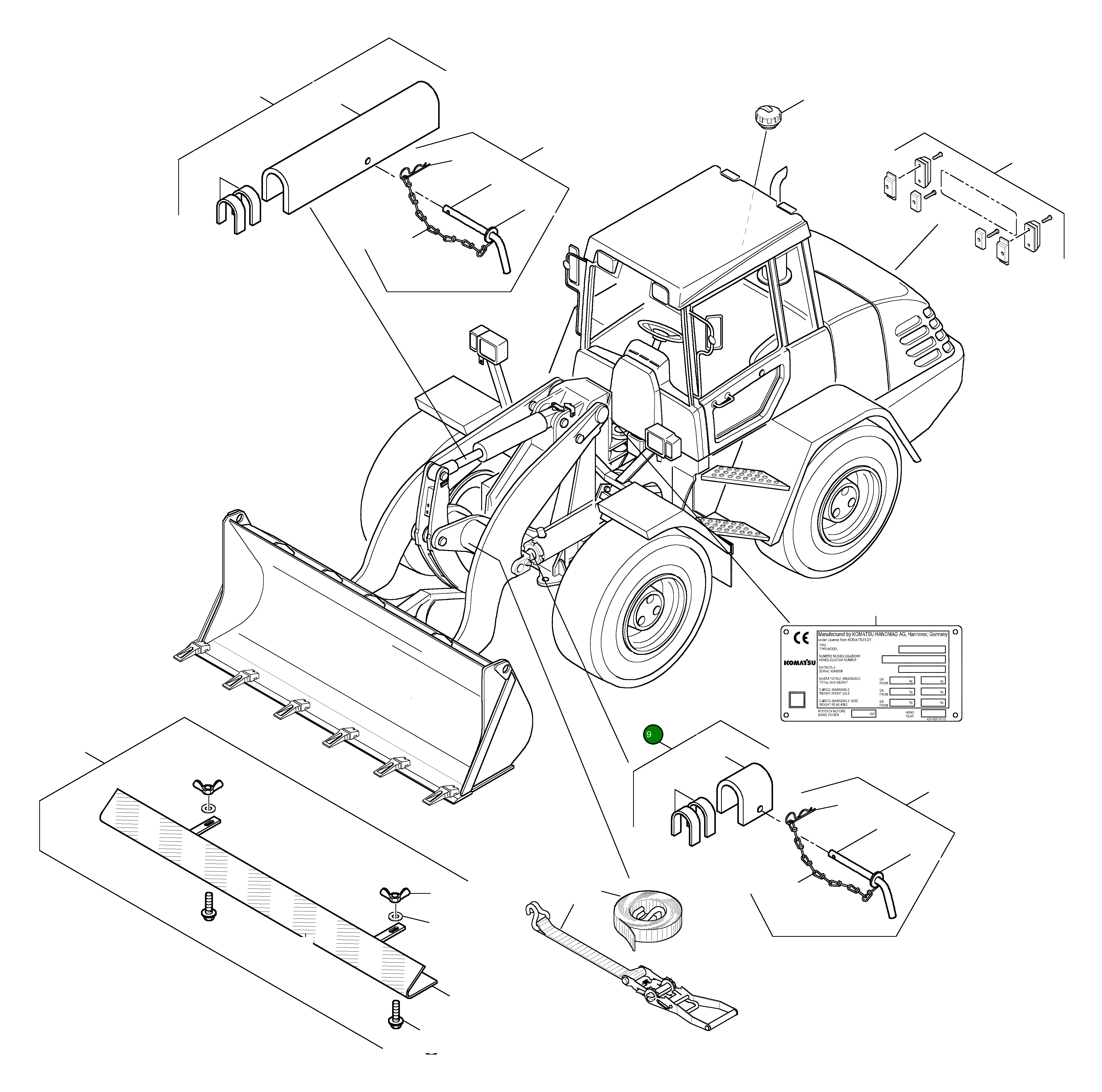 Ограничитель 42W-98-12130 Komatsu