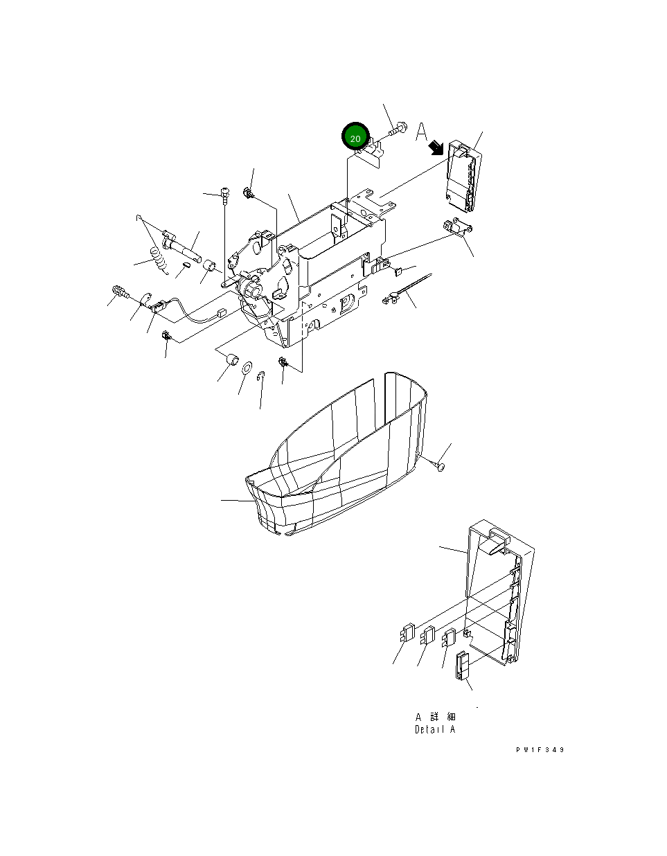 Кронштейн 22U-43-22450 Komatsu