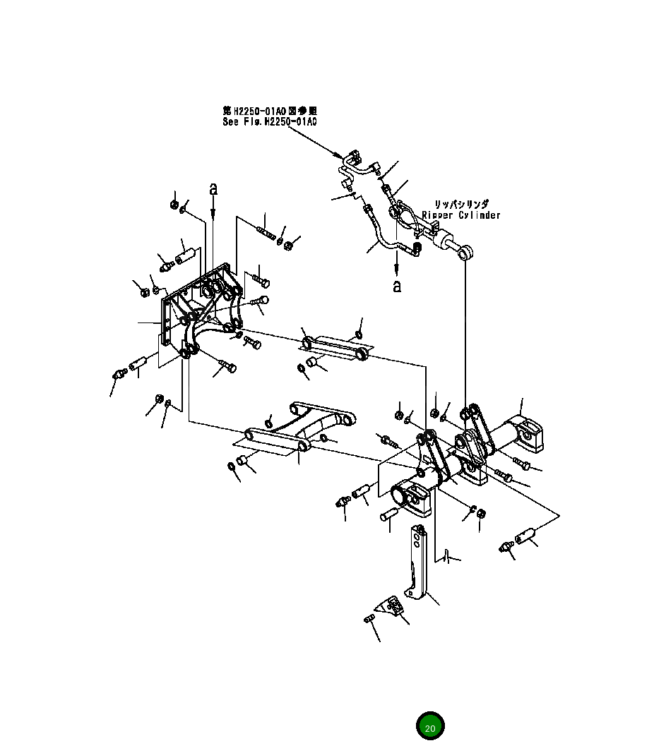 Палец 09244-02488 Komatsu