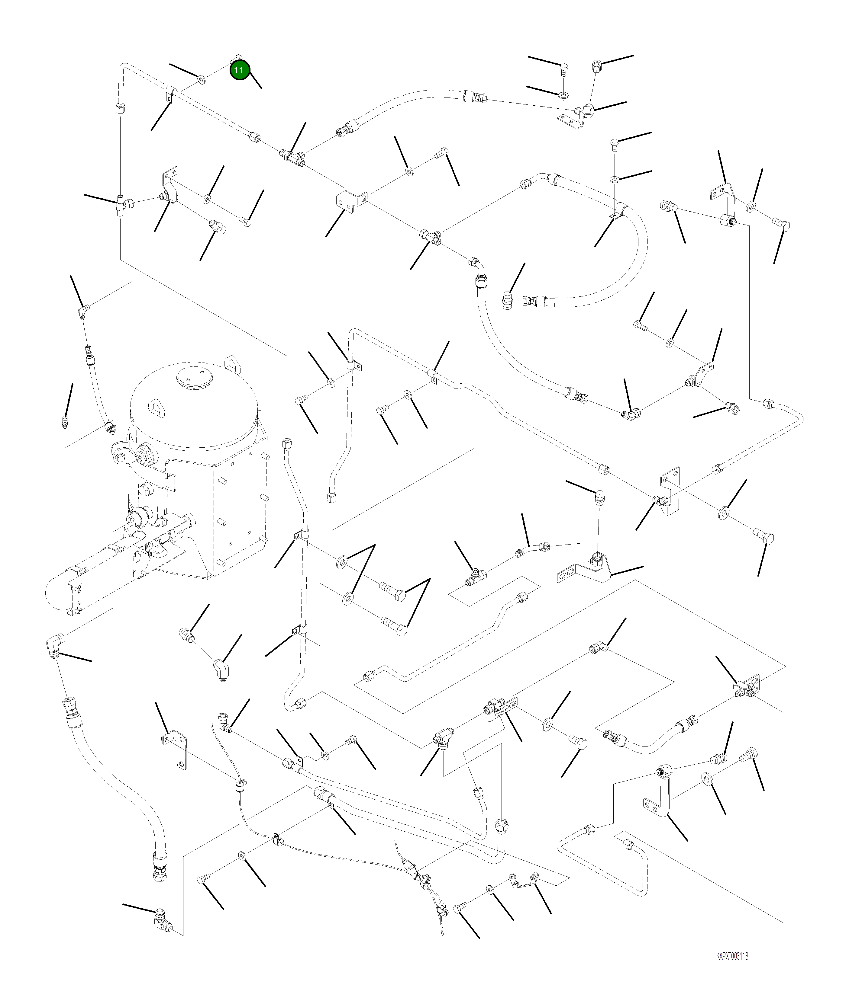 Кронштейн 4A1-921-2391 Komatsu