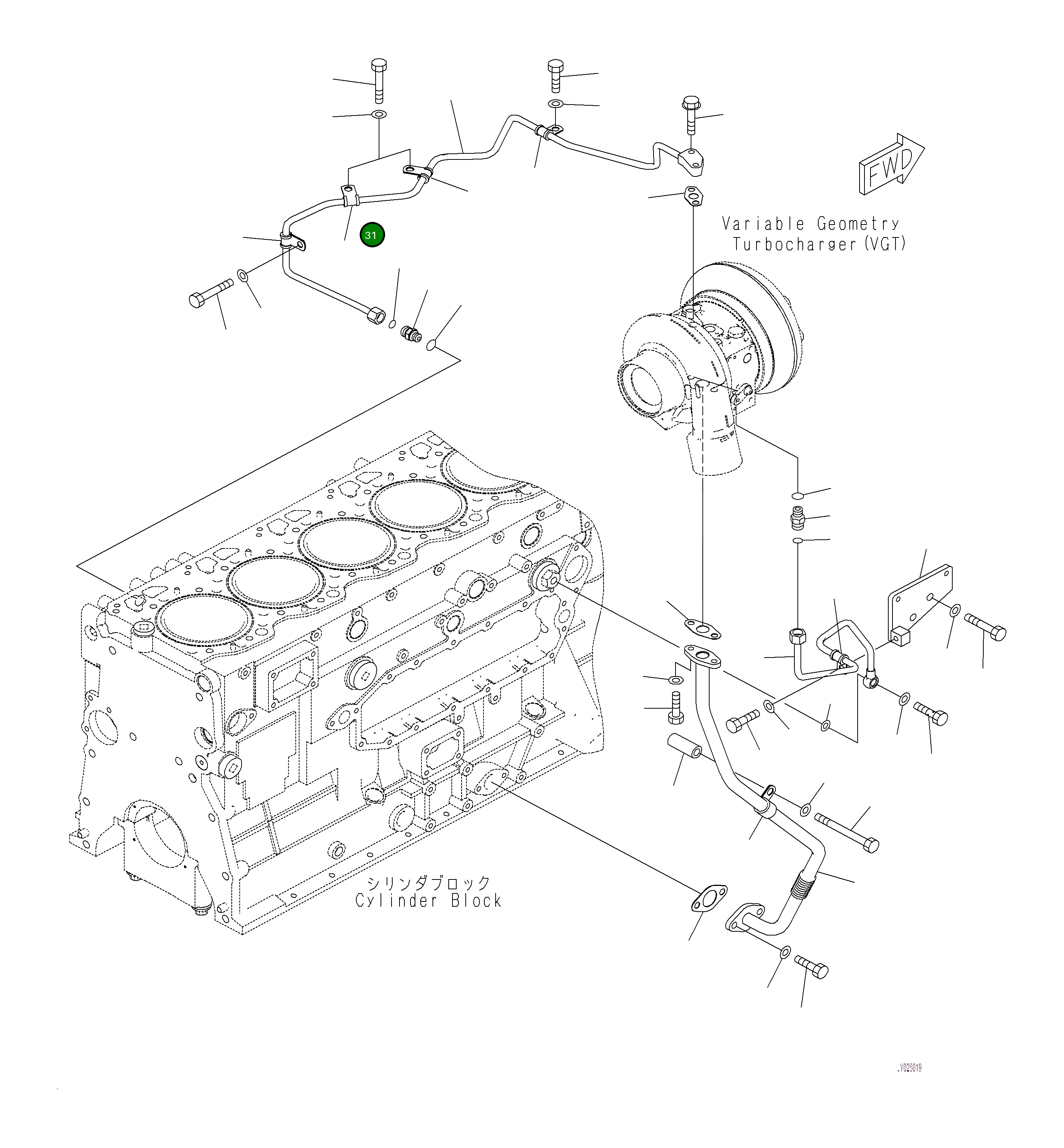 Кронштейн 6253-21-6250 Komatsu