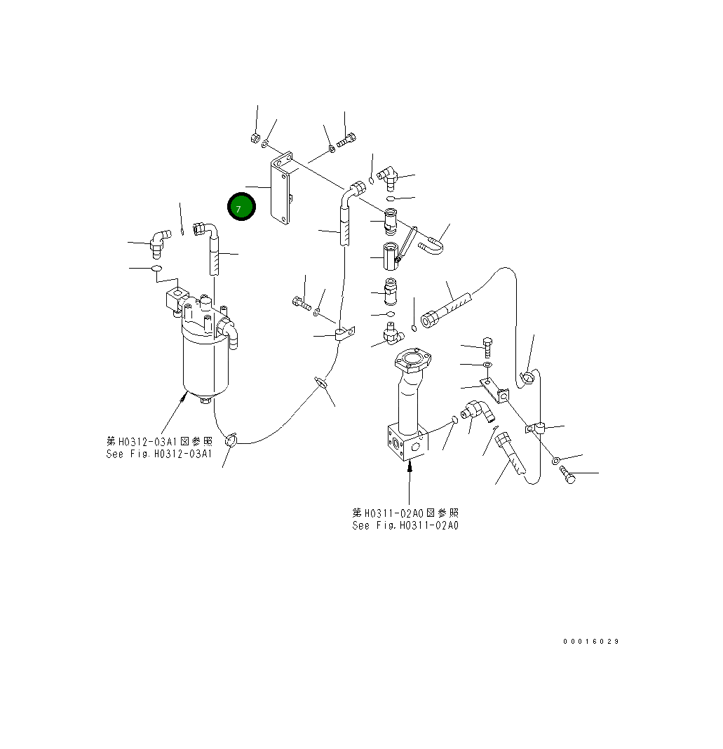 Кронштейн 209-64-13140 Komatsu