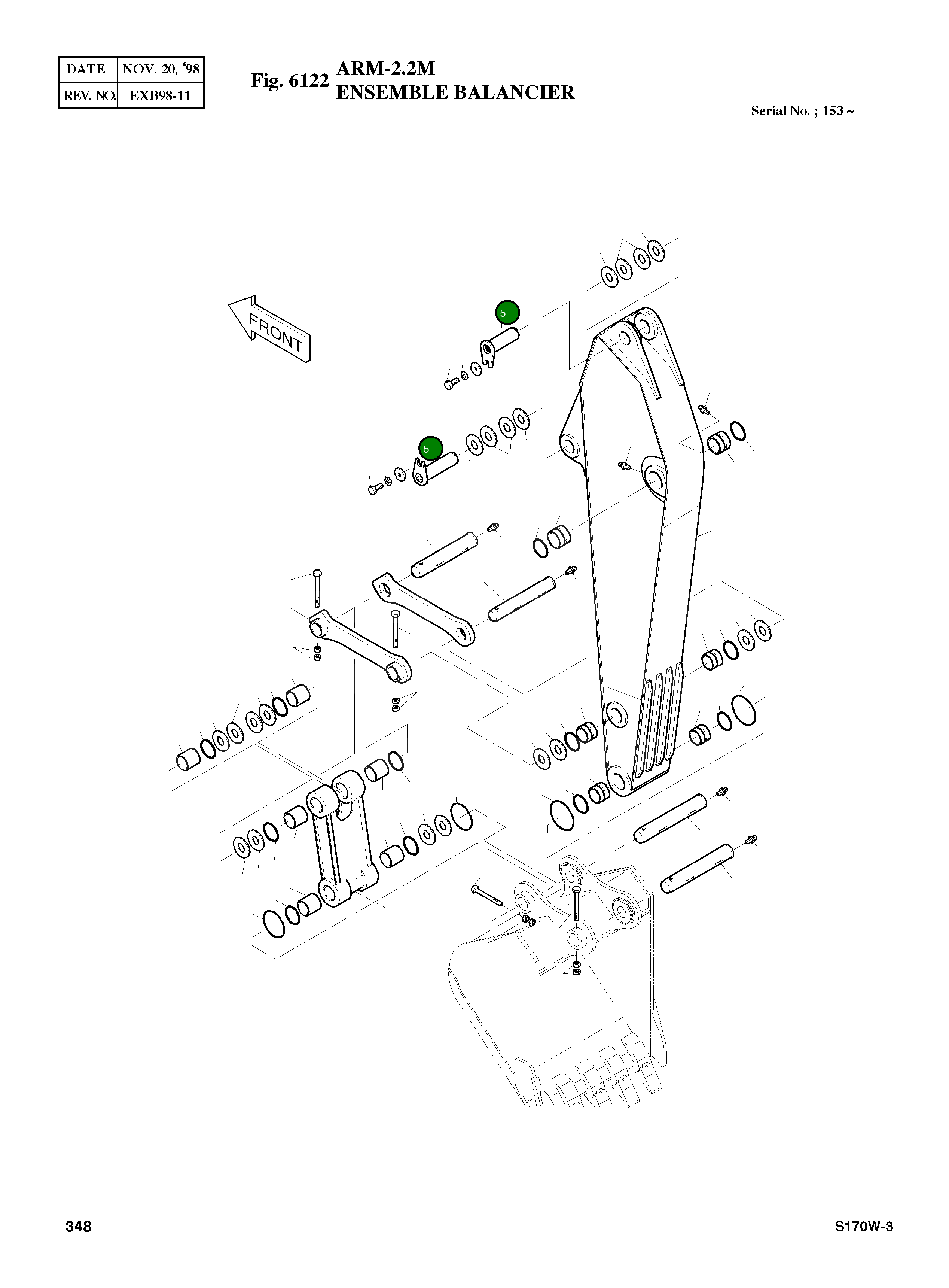 Палец 2123-2010 Komatsu