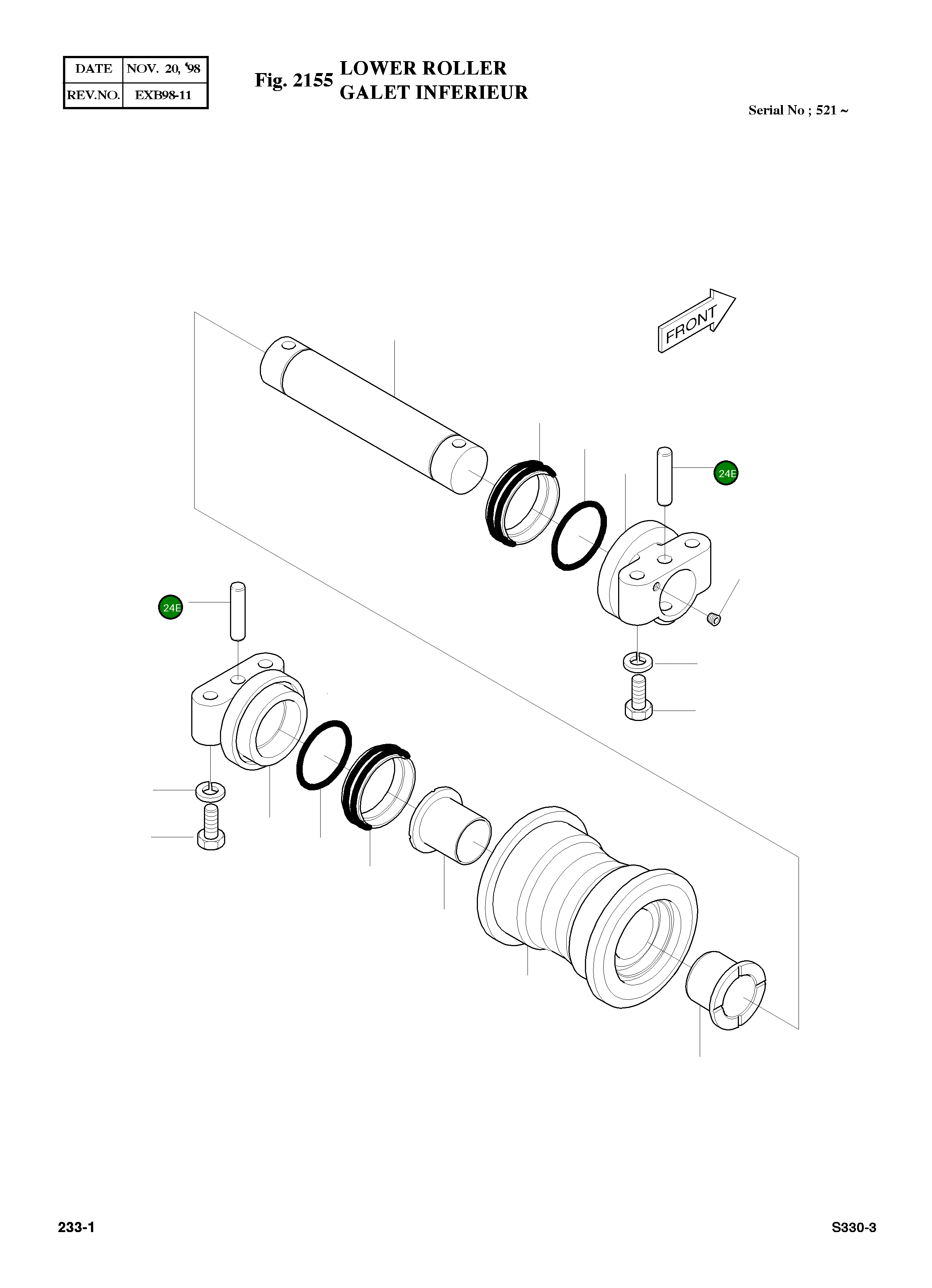 Палец 2123-6118 Komatsu