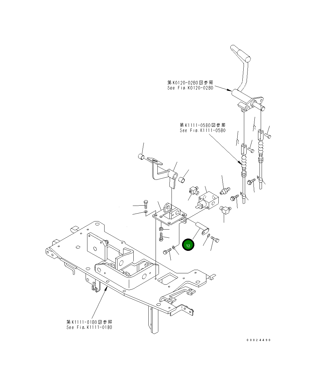 Палец 22J-43-15171 Komatsu